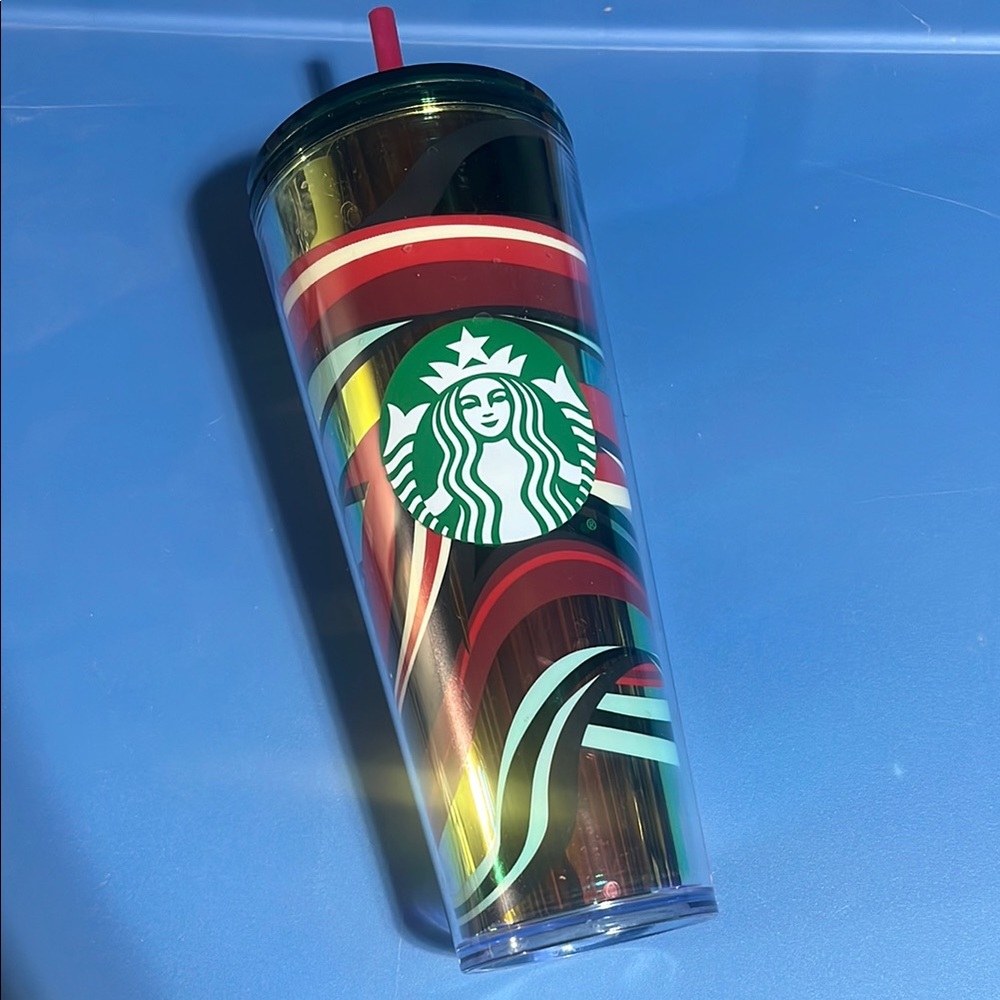 Starbucks Red and Green Holiday Tumbler- collectible!!!